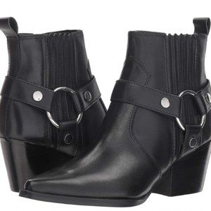 Marc Fisher Black Leather Women's Booties, Size 10